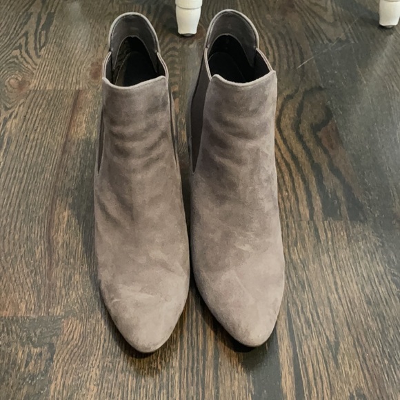 Cole Haan Grey Suede Booties with Block Heel - Picture 2 of 5